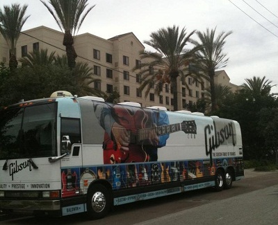 NAMM Gibson Bus
