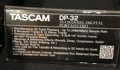 Tascam DP-32 specs