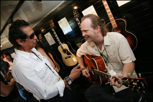 Alejandro Escovedo visiting backstage