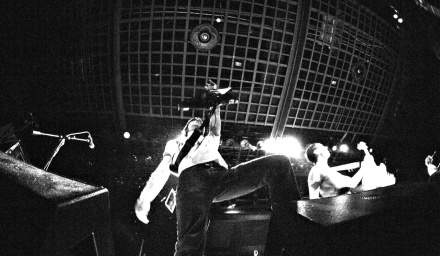 Amber Pacific guitarist Rick Hanson with a Gibson Explorer Amber Pacific guitarist Rick Hanson with a Gibson Explorer