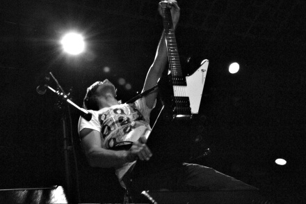 Amber Pacific guitarist Rick Hanson with a Gibson Explorer Amber Pacific guitarist Rick Hanson with a Gibson Explorer