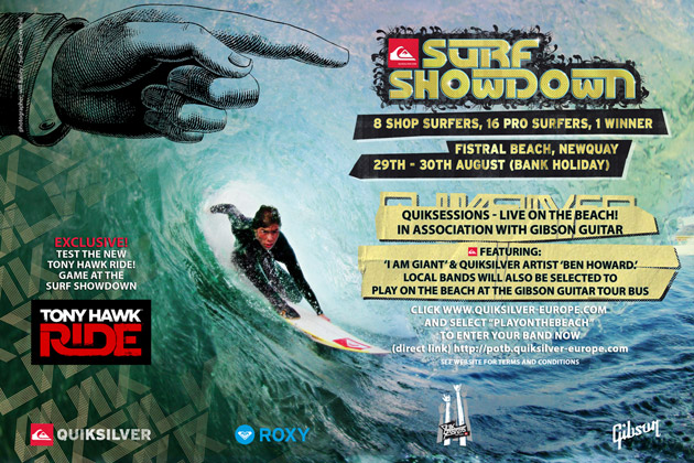 The Quiksilver Surf Showdown contest will take place on August bank holiday 