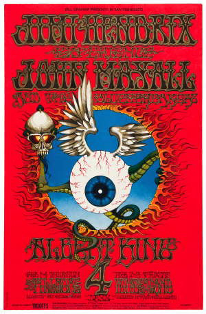 Jimi Hendrix - John Mayall Poster