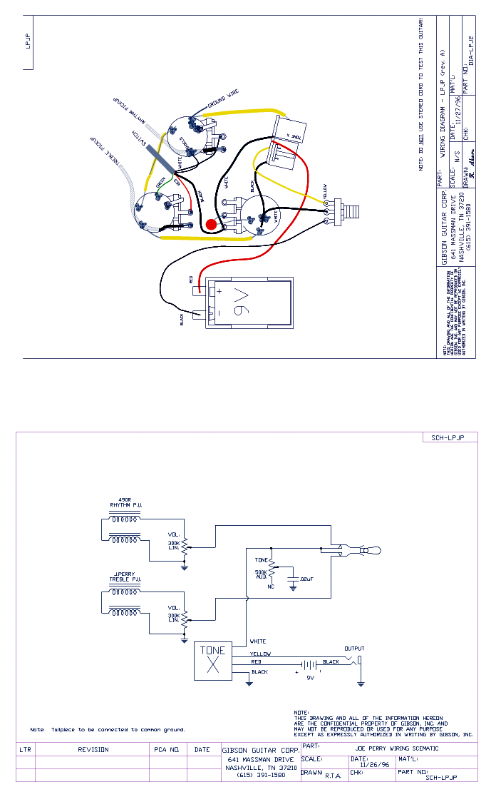 Original Gibson  U0026 Epiphone Guitar Wirirng Diagrams