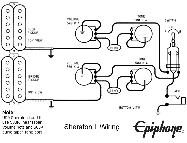 Original Gibson Amp Epiphone Guitar Wirirng Diagrams