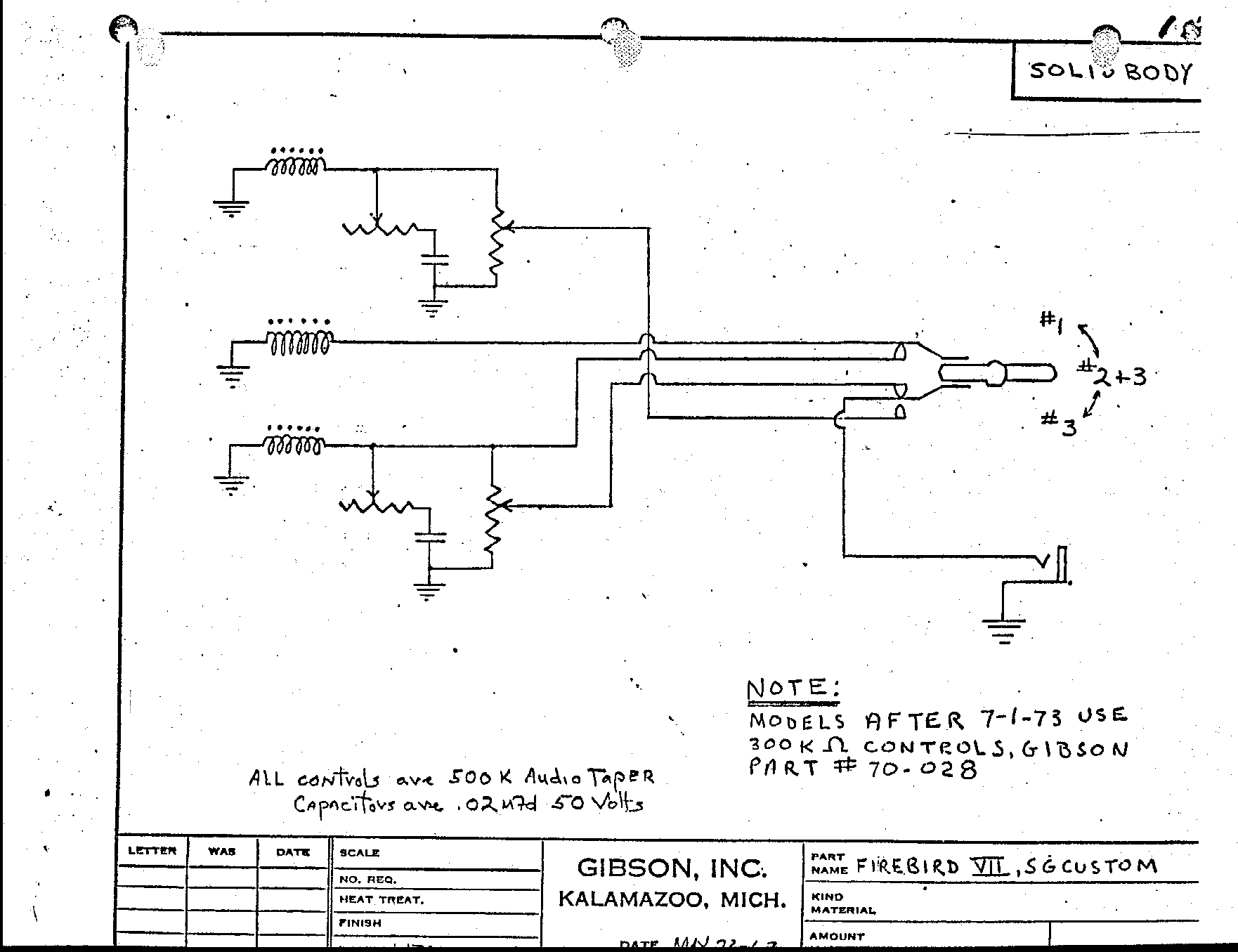 Les Paul Wiring Schematics : Les Paul Junior Wiring Diagram Six String