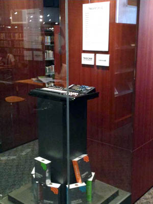 TASCAM DP-32 and SONAR X3 software display booth